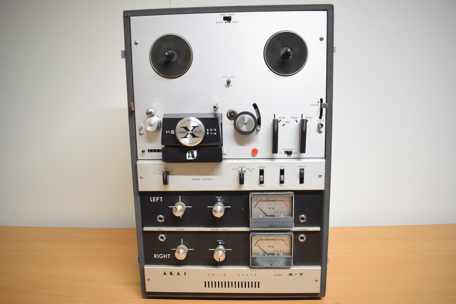 Akai M-9 First Transistor Tape Recorder  			